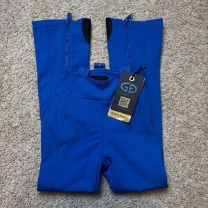 GOLDBERGH WOMEN'S HIGH END PIPPA SKI PANTS BIB ELECTRIC BLUE NWT US 2